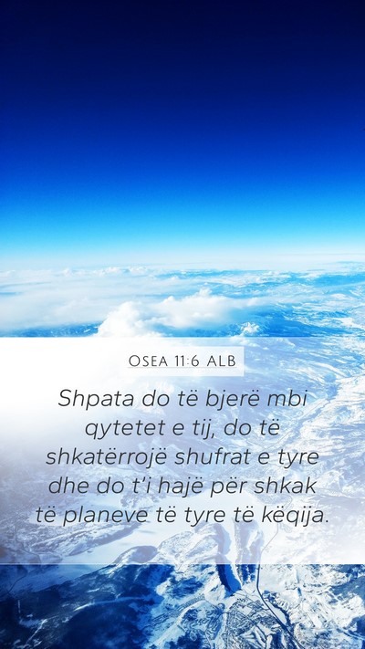 Osea 11:6 ALB Bible Verse Image