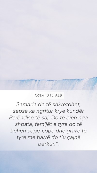 Osea 13:16 ALB Bible Verse Image
