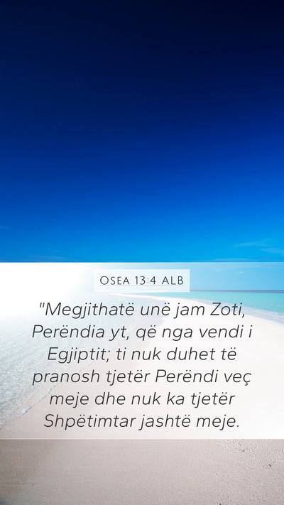 Osea 13:4 ALB Bible Verse Image
