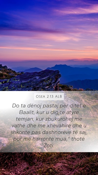 Osea 2:13 ALB Bible Verse Image