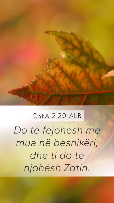 Osea 2:20 ALB Bible Verse Image