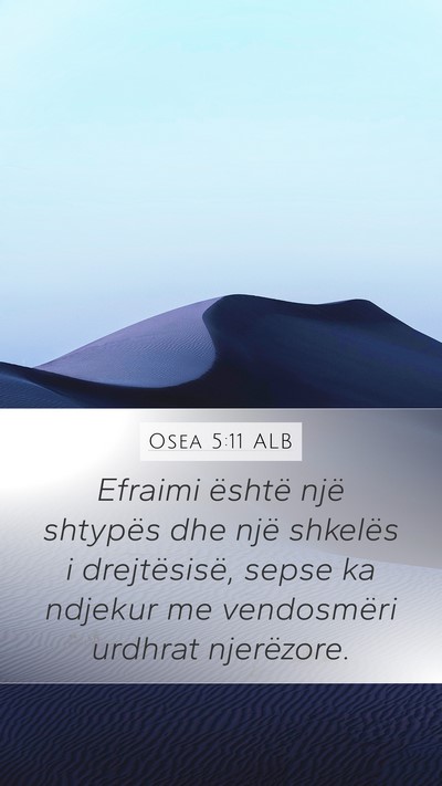 Osea 5:11 ALB Bible Verse Image