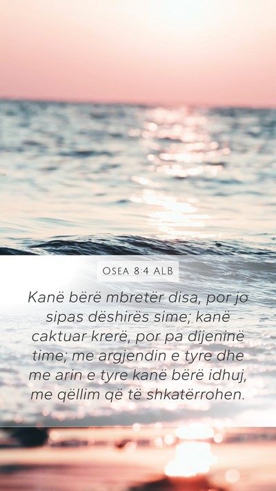 Osea 8:4 ALB Bible Verse Image