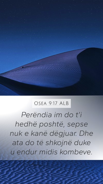 Osea 9:17 ALB Bible Verse Image