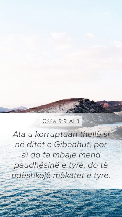 Osea 9:9 ALB Bible Verse Image