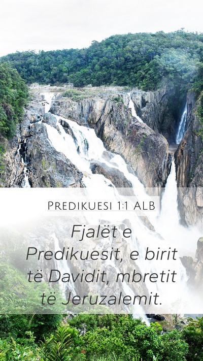 Predikuesi 1:1 ALB Bible Verse Image