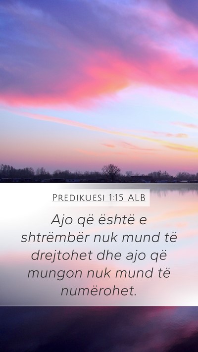 Predikuesi 1:15 ALB Bible Verse Image
