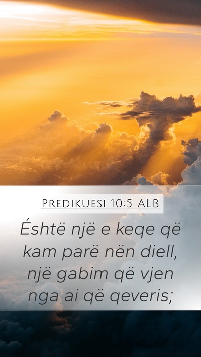 Predikuesi 10:5 ALB Bible Verse Image