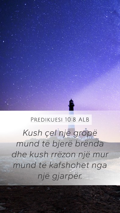 Predikuesi 10:8 ALB Bible Verse Image