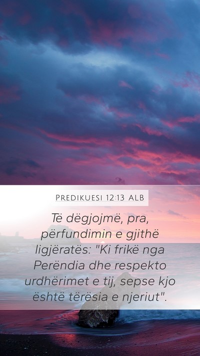 Predikuesi 12:13 ALB Bible Verse Image
