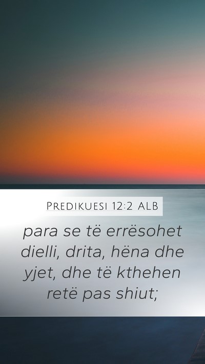 Predikuesi 12:2 ALB Bible Verse Image