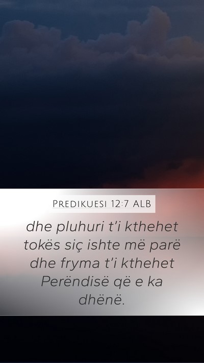 Predikuesi 12:7 ALB Bible Verse Image