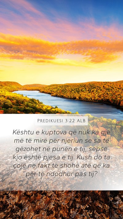 Predikuesi 3:22 ALB Bible Verse Image