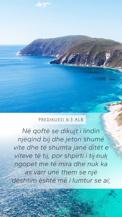 Predikuesi 6:3 ALB Bible Verse Image