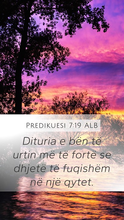 Predikuesi 7:19 ALB Bible Verse Image