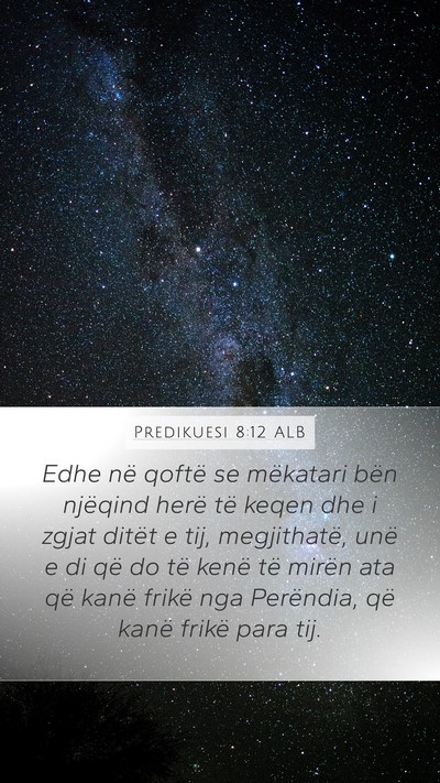 Predikuesi 8:12 ALB Bible Verse Image