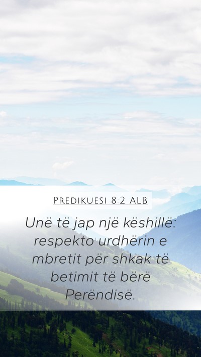 Predikuesi 8:2 ALB Bible Verse Image