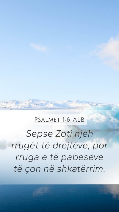 Psalmet 1:6 ALB Bible Verse Image