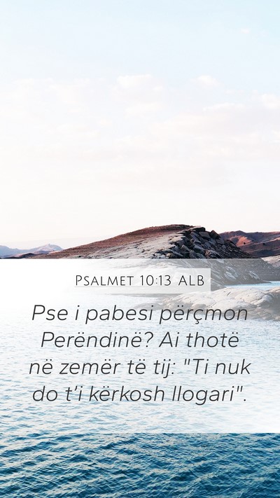Psalmet 10:13 ALB Bible Verse Image