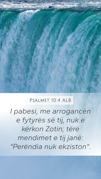 Psalmet 10:4 ALB Bible Verse Image