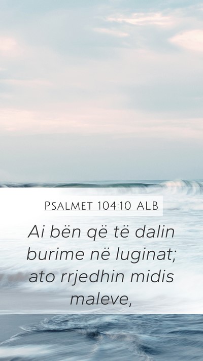 Psalmet 104:10 ALB Bible Verse Image