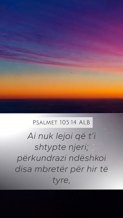 Psalmet 105:14 ALB Bible Verse Image