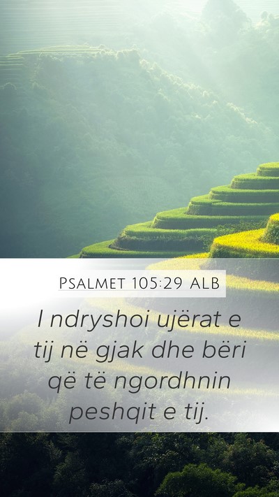 Psalmet 105:29 ALB Bible Verse Image