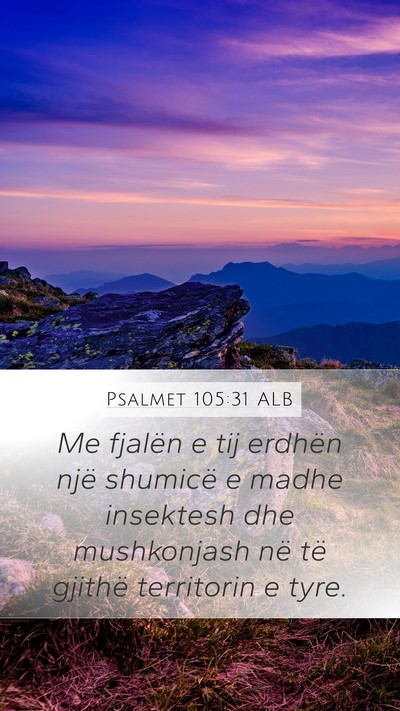 Psalmet 105:31 ALB Bible Verse Image