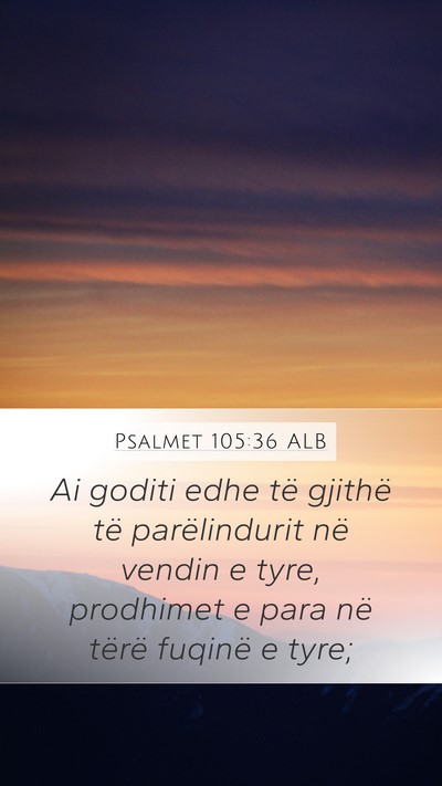 Psalmet 105:36 ALB Bible Verse Image
