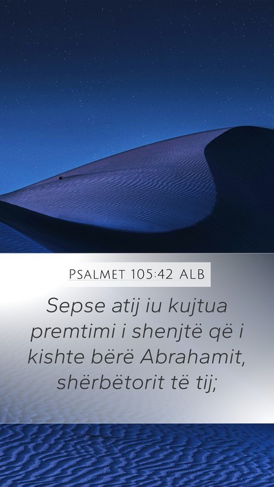 Psalmet 105:42 ALB Bible Verse Image