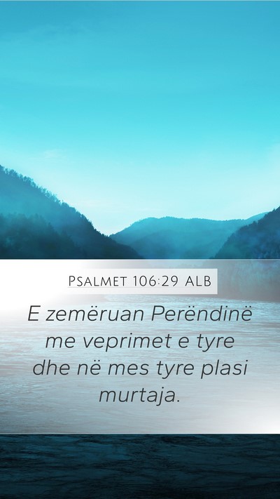 Psalmet 106:29 ALB Bible Verse Image