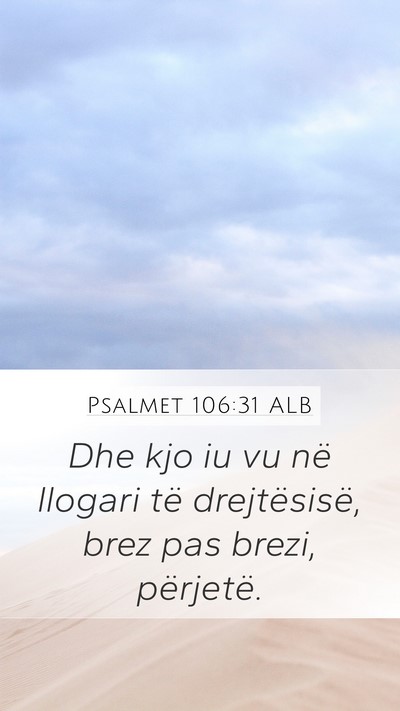 Psalmet 106:31 ALB Bible Verse Image