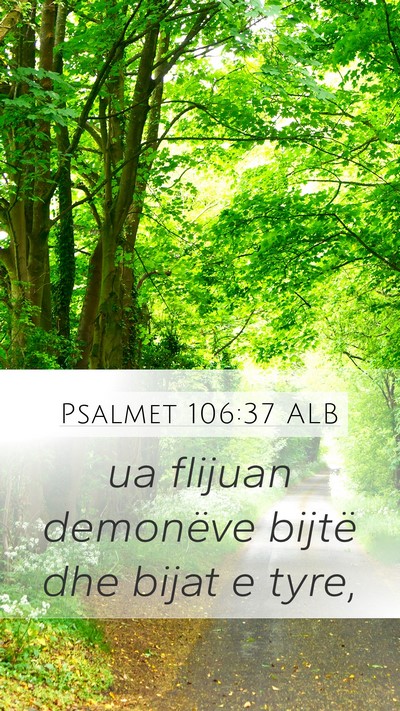 Psalmet 106:37 ALB Bible Verse Image