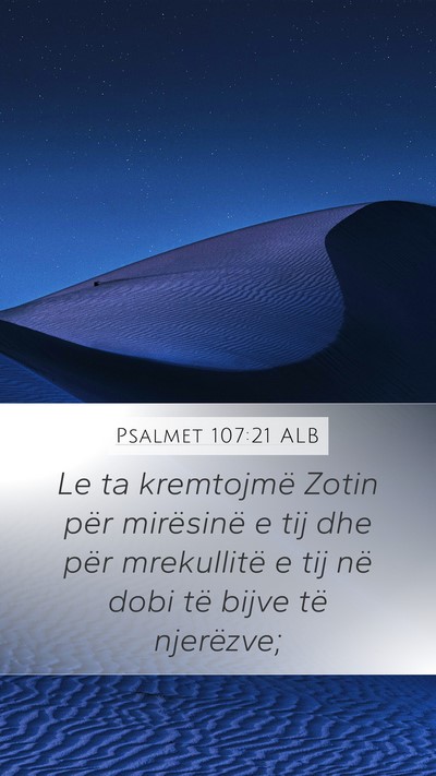 Psalmet 107:21 ALB Bible Verse Image
