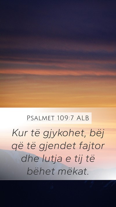 Psalmet 109:7 ALB Bible Verse Image