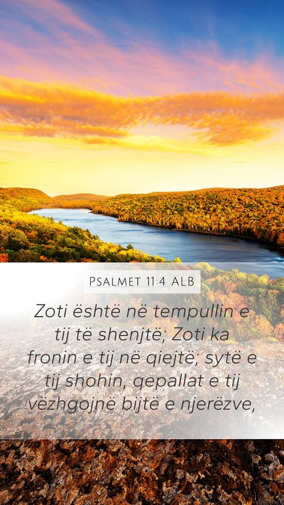 Psalmet 11:4 ALB Bible Verse Image
