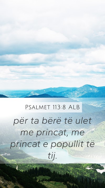 Psalmet 113:8 ALB Bible Verse Image