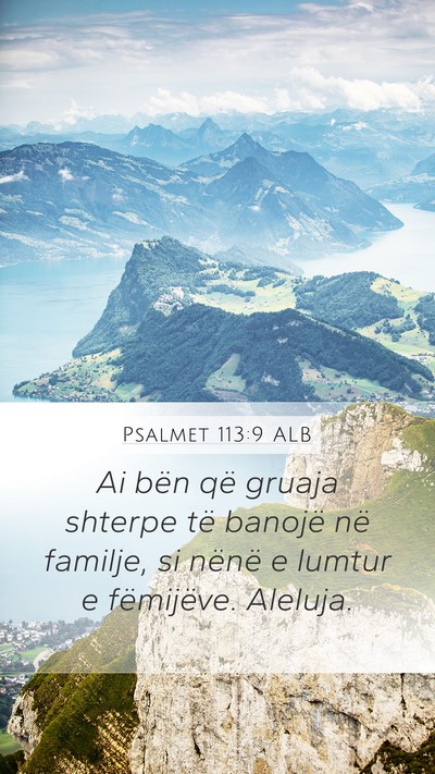 Psalmet 113:9 ALB Bible Verse Image