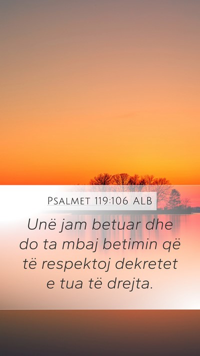 Psalmet 119:106 ALB Bible Verse Image