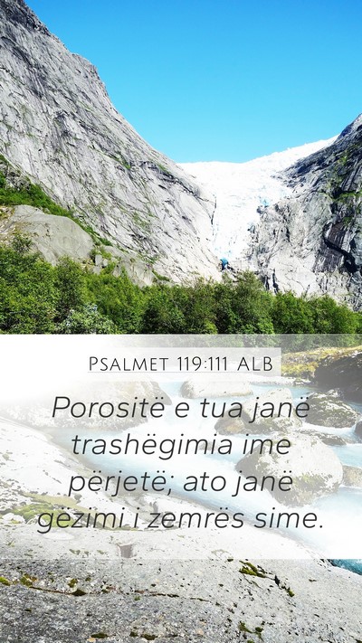 Psalmet 119:111 ALB Bible Verse Image