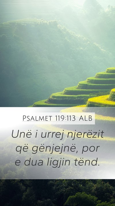 Psalmet 119:113 ALB Bible Verse Image