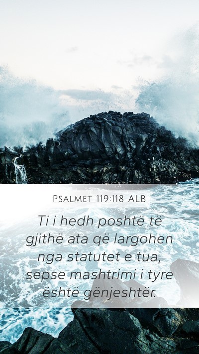 Psalmet 119:118 ALB Bible Verse Image