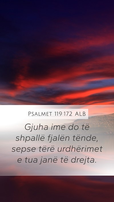 Psalmet 119:172 ALB Bible Verse Image