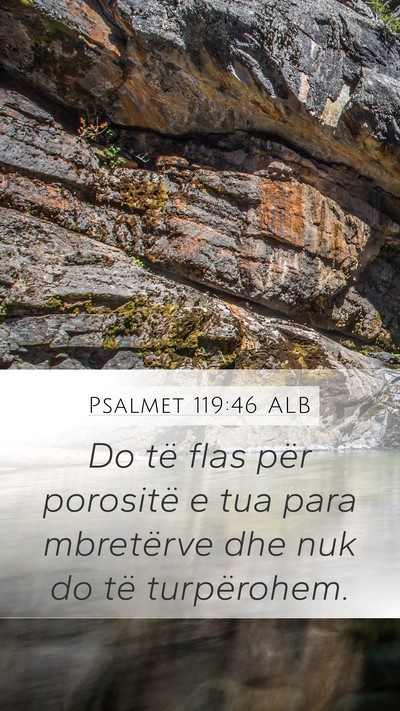 Psalmet 119:46 ALB Bible Verse Image