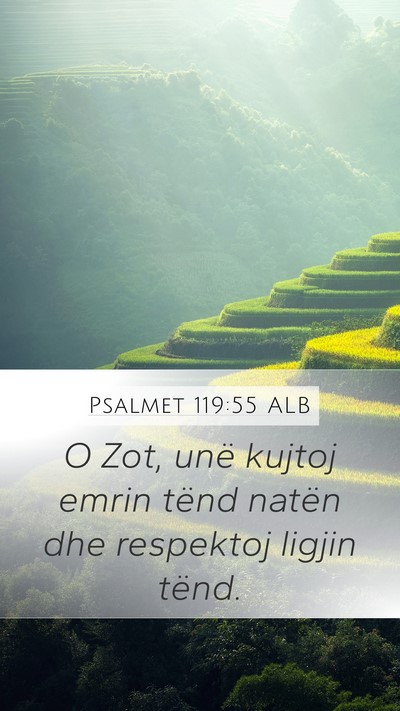 Psalmet 119:55 ALB Bible Verse Image