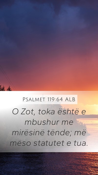 Psalmet 119:64 ALB Bible Verse Image