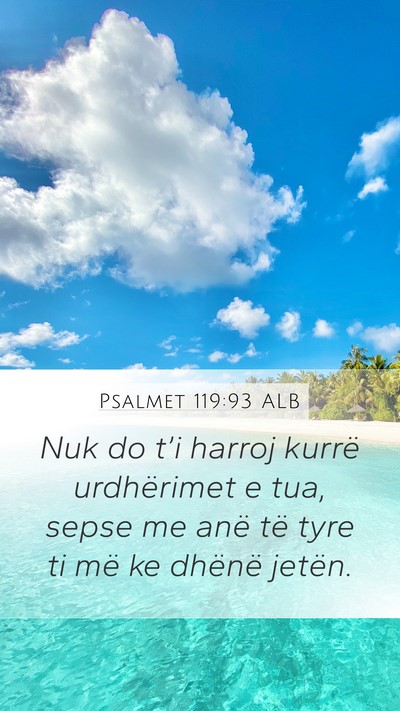 Psalmet 119:93 ALB Bible Verse Image
