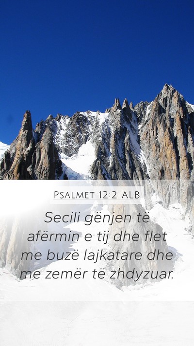 Psalmet 12:2 ALB Bible Verse Image