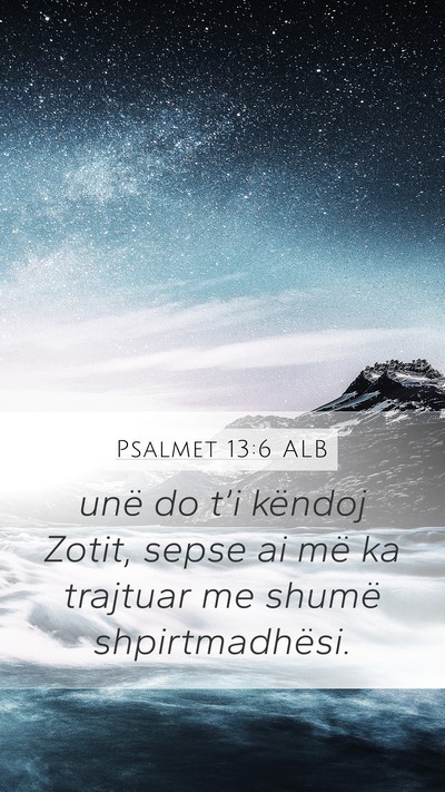 Psalmet 13:6 ALB Bible Verse Image