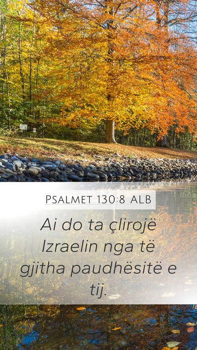 Psalmet 130:8 ALB Bible Verse Image
